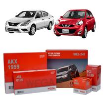 Kit de Filtros Wega Nissan Versa e March 1.6 16v 2011 Até 2020
