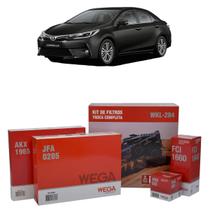 Kit de Filtros Wega Toyota Corolla 1.8 e 2.0 16v 2010 Até 2019