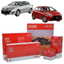 Kit de Filtros Wega Toyota Yaris 1.3 e 1.5 16v Flex 2018 Até 2024