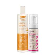 Kit de Finalização Gelatina Nutri Waves + Mousse Cachos Apice Controle do Frizz e da Porosidade Kit de Finalização Gelatina Nutri Waves + Mousse Cachos Apice Controle do Frizz e da Porosidade