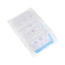 Kit De Fio De Sutura De Monofilamento De Nylon Com 12 Agulhas Médicas 2/0 3/0 4/0 5/0 Para Práticas