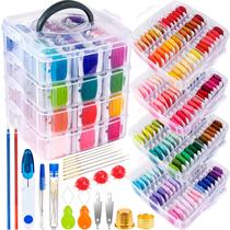 Kit de fio dental para bordar BYMORE 200 cores de 8 m com ferramentas