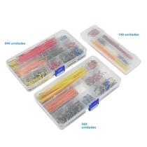 Kit de Fio Jumper para Protoboard - 140 a 840 Peças com Comprimentos Sortidos