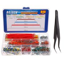 Kit de fios Breadboard Jumper BOJACK 840 unidades de 2-125 mm 14 valores