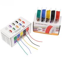 Kit De Fios Elétricos De Cobre Estanhado Flexível 24 AWG Com Silicone, 5 Cores, Calibre 24
