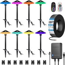 Kit de fios Landscape Lights SUNVIE RGBW, pacote com 8 unidades, 3 W e 30 m