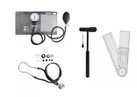 Kit De Fisioterapia Goniometro Martelo Buck Esteto Esfigmo