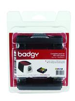 Kit de fitas e cartões coloridos Badgy para 100 impressões com Badgy100