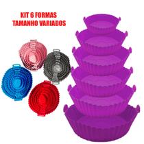 Kit De Forma Air Fryer De Silicone Reutilizável Antiaderente