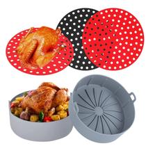Kit de Forma e Tapete Protetor de Air Fryer 2 Unidades Silicone