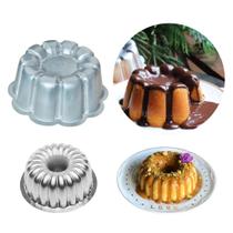 Kit de Forma para Bolo Pudim brownie Suiça Decorada 2 peças Caparroz Aluminio