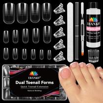 Kit de formas de unhas em gel de poliéster EBANKU para dedos dos pés com solução deslizante
