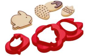 Kit de Forminha para Biscoito Vermelho com 3 peças Tupperware