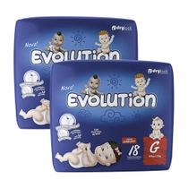 Kit de Fralda Evolution Tamanho G Pacote Jumbo com 36 Unidades - Dry Evolution