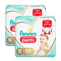 Kit de Fralda Infantil Pampers Premium Care Pants Tamanho G 60 Unidades