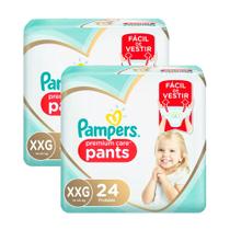 Kit de Fralda Infantil Pampers Premium Care Pants Tamanho XXG 48 Unidades
