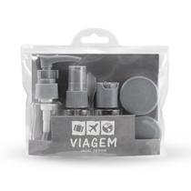 Kit De Frascos 7 Peças Para Viagem Porta Cosméticos Jacki Design