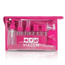 Kit De Frascos Com 10 Peças Jacki Design Pink Kit De Frascos Com 10 Peças Jacki Design Pink