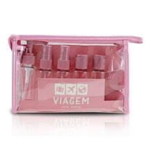 Kit De Frascos Com 10 Peças Jacki Design Rosa Kit De Frascos Com 10 Peças Jacki Design Rosa