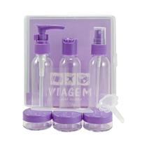 Kit de Frascos Organizadores Para Viagem Roxo - Travel Kit de Frascos Organizadores Para Viagem Roxo - Travel