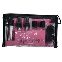 Kit De Frascos Para Viagem 10 Peças Necessaire Organizador