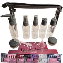 Kit De Frascos Para Viagem 10 Peças Necessaire Organizador
