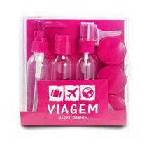 Kit De Frascos Para Viagem 9 Peças Jacki Design Várias Cores Kit De Frascos Para Viagem 9 Peças Jacki Design Várias Cores