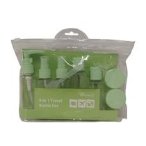 Kit de Frascos para Viagem 9 Peças Porta Shampoo Creme