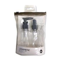 Kit de frascos para viagem, com 2 unidades,Cinza A Kit de frascos para viagem, com 2 unidades,Cinza A