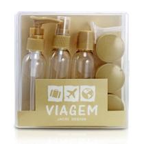 Kit de Frascos Viagem Bolsa Shampoo Sabonetes Álcool Cremes 9 Peças Kit de Frascos Viagem Bolsa Shampoo Sabonetes Álcool Cremes 9 Peças