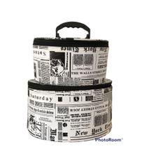 Kit De Frasqueiras Maleta Necessaire Com Ziper 2 unidades - Jornal