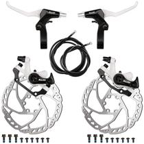 Kit de freio a disco RUJOI com pinça dianteira/traseira de alumínio com rotor de 160 mm