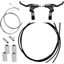 Kit de Freio De Bicicleta Aro 26 Aro 29 Completo Freio Bike Cabos Conduite Freio Traseiro Dianteiro Manete Alumínio Par Maçaneta 2M Conduite C/ Teflon Kit de Freio De Bicicleta Aro 26 Aro 29 Completo Freio Bike Cabos Conduite Freio Traseiro Dianteiro Manete Alumínio Par Maçaneta 2M Conduite C/ Teflon