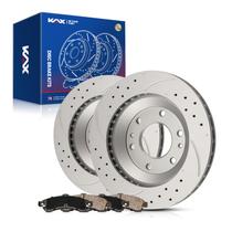 Kit de freio dianteiro KAX com rotores perfurados e com fenda Trailblazer Kit de freio dianteiro KAX com rotores perfurados e com fenda Trailblazer
