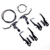 Kit de Freio Logan V-Brake e manete Em aluminio Preto Kit de Freio Logan V-Brake e manete Em aluminio Preto