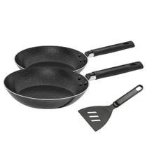Kit de Frigideira Antiaderente Teflon 16 e 20 c/ Espatula