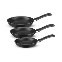 Kit de Frigideiras Antiaderentes Rochedo Basic com 3 peças 18cm, 20cm e 24cm