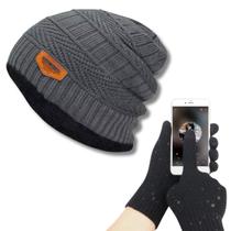 Kit De Frio Luvas Touch Screen ( Celular ) + Touca Quentinho