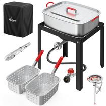 Kit de Fritadeira a Gás Propano para Peixe ao Ar Livre Pipopa 18 qt 50.000 BTU Kit de Fritadeira a Gás Propano para Peixe ao Ar Livre Pipopa 18 qt 50.000 BTU