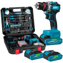 Kit de Furadeira a Bateria MAUDOE 21V Brushless 60Nm 135 Peças Kit de Furadeira a Bateria MAUDOE 21V Brushless 60Nm 135 Peças