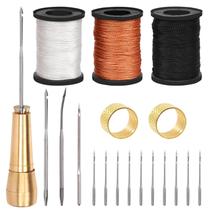 Kit de furador de costura Swpeet, 19 peças, fio de nylon, alça de cobre Kit de furador de costura Swpeet, 19 peças, fio de nylon, alça de cobre