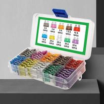 Kit De Fusíveis Automotivos 100 Peças 15A 20A 25A 30A 35A Tipo Lâmina Com Caixa De Armazenamento