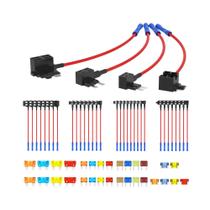 Kit De Fusíveis Automotivos 12V 36 Peças 5A 10A 15A 20A Adaptador Padrão De Perfil Baixo Mini Micro