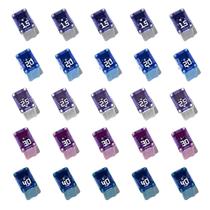 Kit de Fusíveis EDS 25 Peças Micro Cartucho 15A-40A Retardado