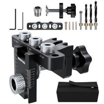 Kit de gabarito de cavilha Aboutool para marcenaria com 3 brocas