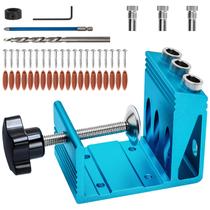 Kit de gabarito de furo de bolso EUASOO com guia de 3 furos de 15 Kit de gabarito de furo de bolso EUASOO com guia de 3 furos de 15