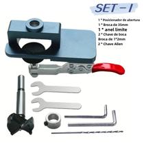 Kit De Gabarito Para Dobradiças Ocultas De 35mm Para Marcenaria, Ferramenta Guia De Perfuração E Kit De Gabarito Para Dobradiças Ocultas De 35mm Para Marcenaria, Ferramenta Guia De Perfuração E