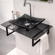 Kit de Gabinete De Vidro Moderno Luxuoso Para Lavabo E Banheiro Pequeno Design Luxo Sofisticado E Elegante Kit de Gabinete De Vidro Moderno Luxuoso Para Lavabo E Banheiro Pequeno Design Luxo Sofisticado E Elegante