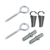 Kit de ganchos pitão com bucha e mola para fixação de varal Kit de ganchos pitão com bucha e mola para fixação de varal