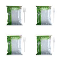 Kit de Garfo para Sobremesa 12,6cm Branco Cropac 4 Pacotes com 50 unidades Kit de Garfo para Sobremesa 12,6cm Branco Cropac 4 Pacotes com 50 unidades